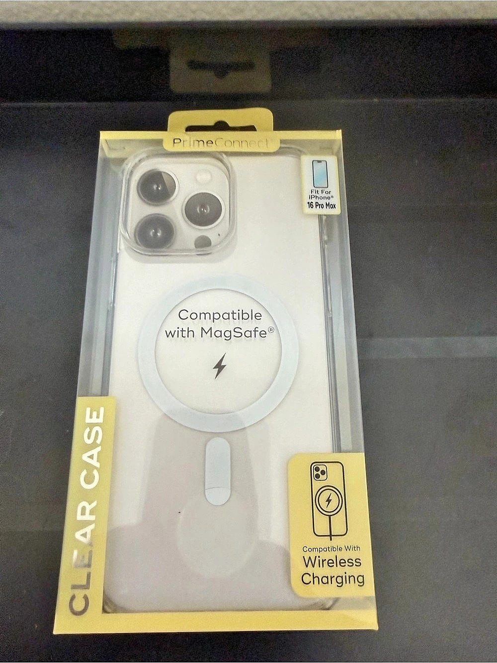 PrimeConnect Clear Case - MagSafe Case for iPhone 16 Pro Max
